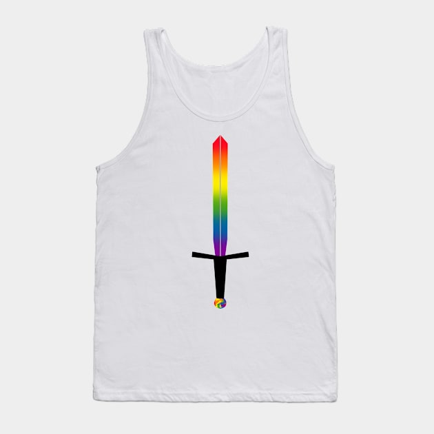 Rainbow Sword Tank Top by nats-designs